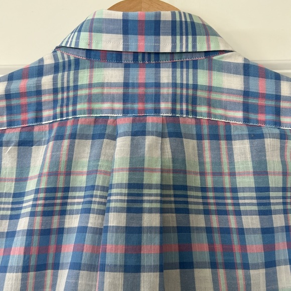 Vineyard Vines Slim Fit Tucker Plaid Shirt w Logo & Pocket, Cotton, Size XS - Picture 9 of 10